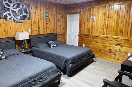 bedroom of one of our lodging options serving the hatfield mccoy trail system